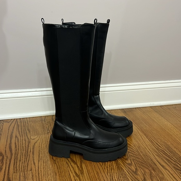 Knee high platform chelsea boots - Picture 3 of 6